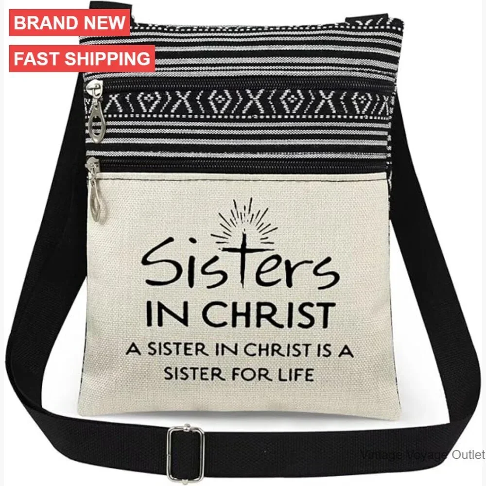 Adjustable Crossbody Bag with Dual Compartments, Lightweight Polyester